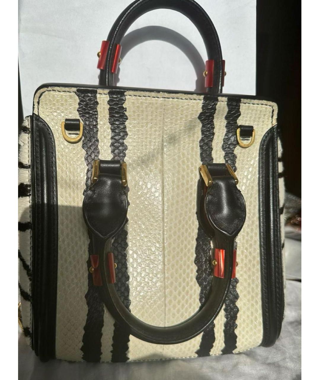 ALEXANDER MCQUEEN Сумка с короткими ручками из экзотической кожи, фото 3