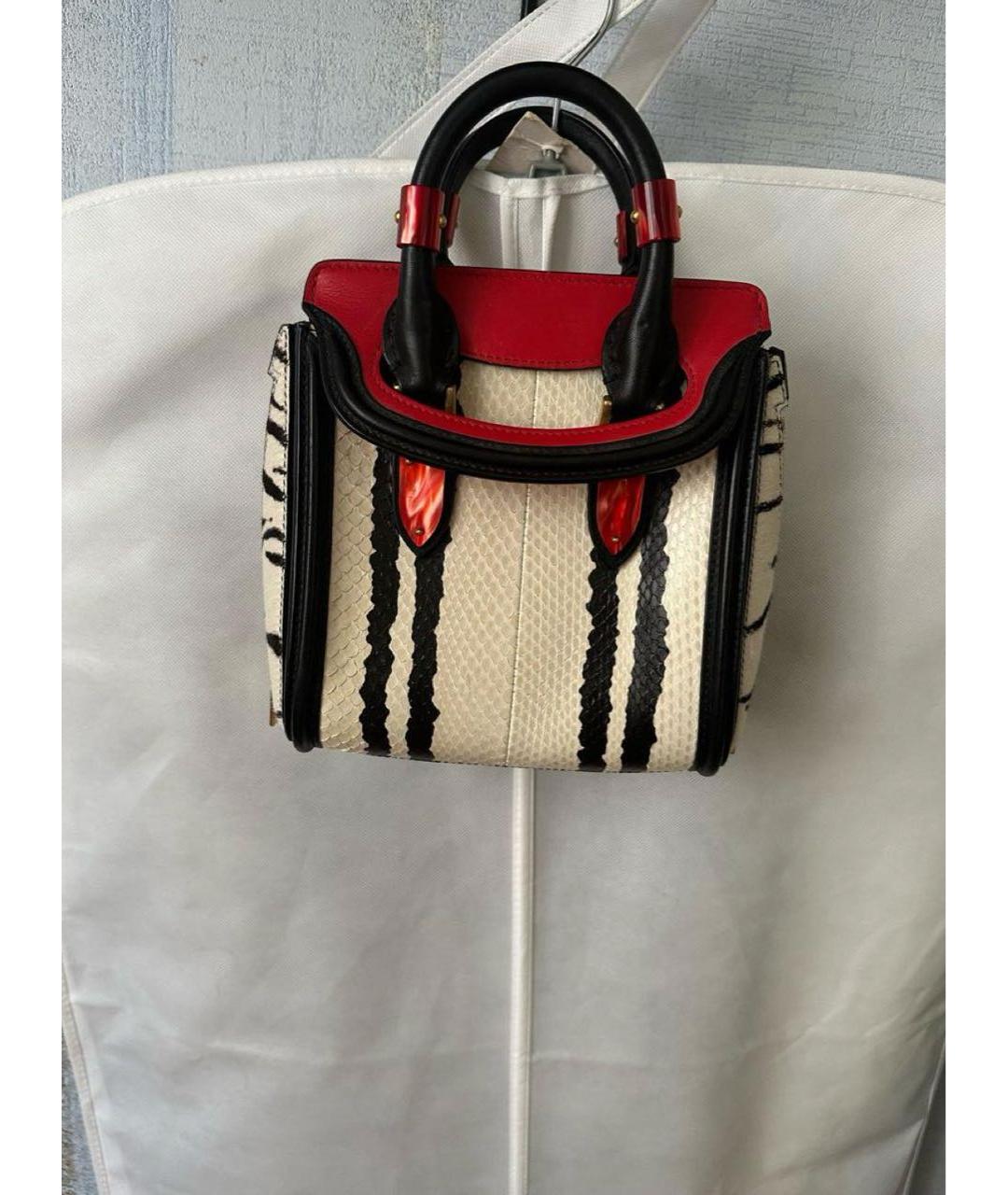 ALEXANDER MCQUEEN Сумка с короткими ручками из экзотической кожи, фото 9