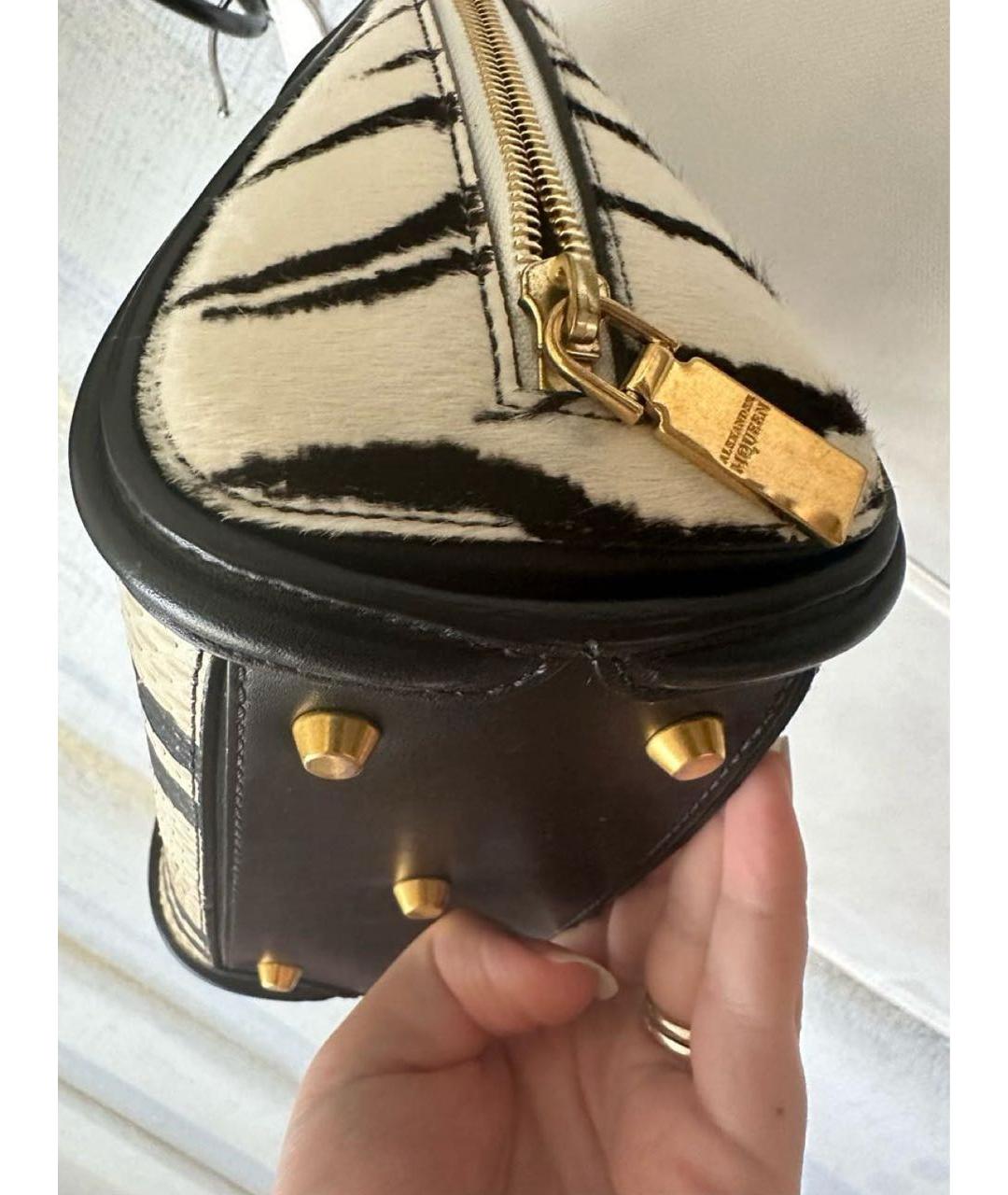 ALEXANDER MCQUEEN Сумка с короткими ручками из экзотической кожи, фото 6