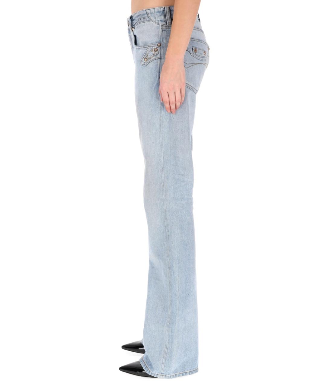 BALENCIAGA Синие хлопковые прямые джинсы, фото 3