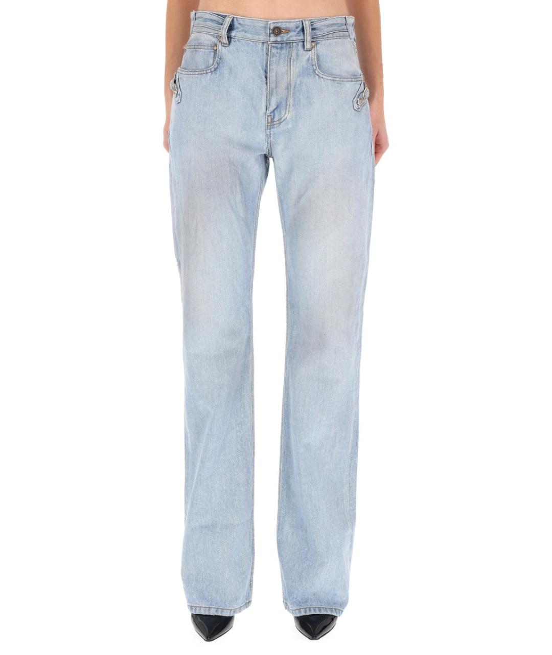 BALENCIAGA Синие хлопковые прямые джинсы, фото 5