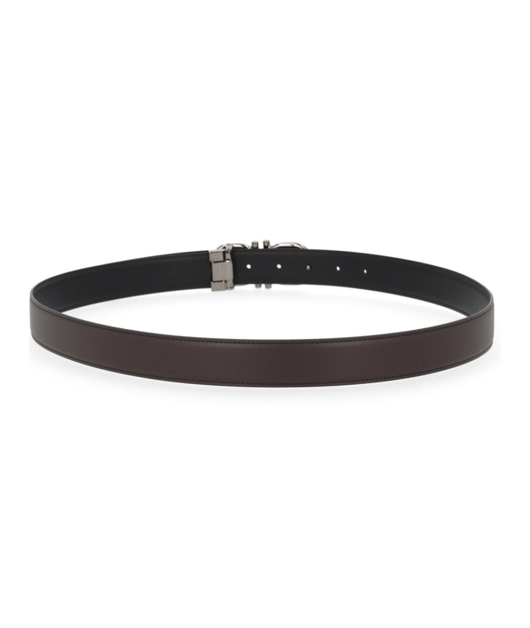 FERRAGAMO Коричневый кожаный ремень, фото 3