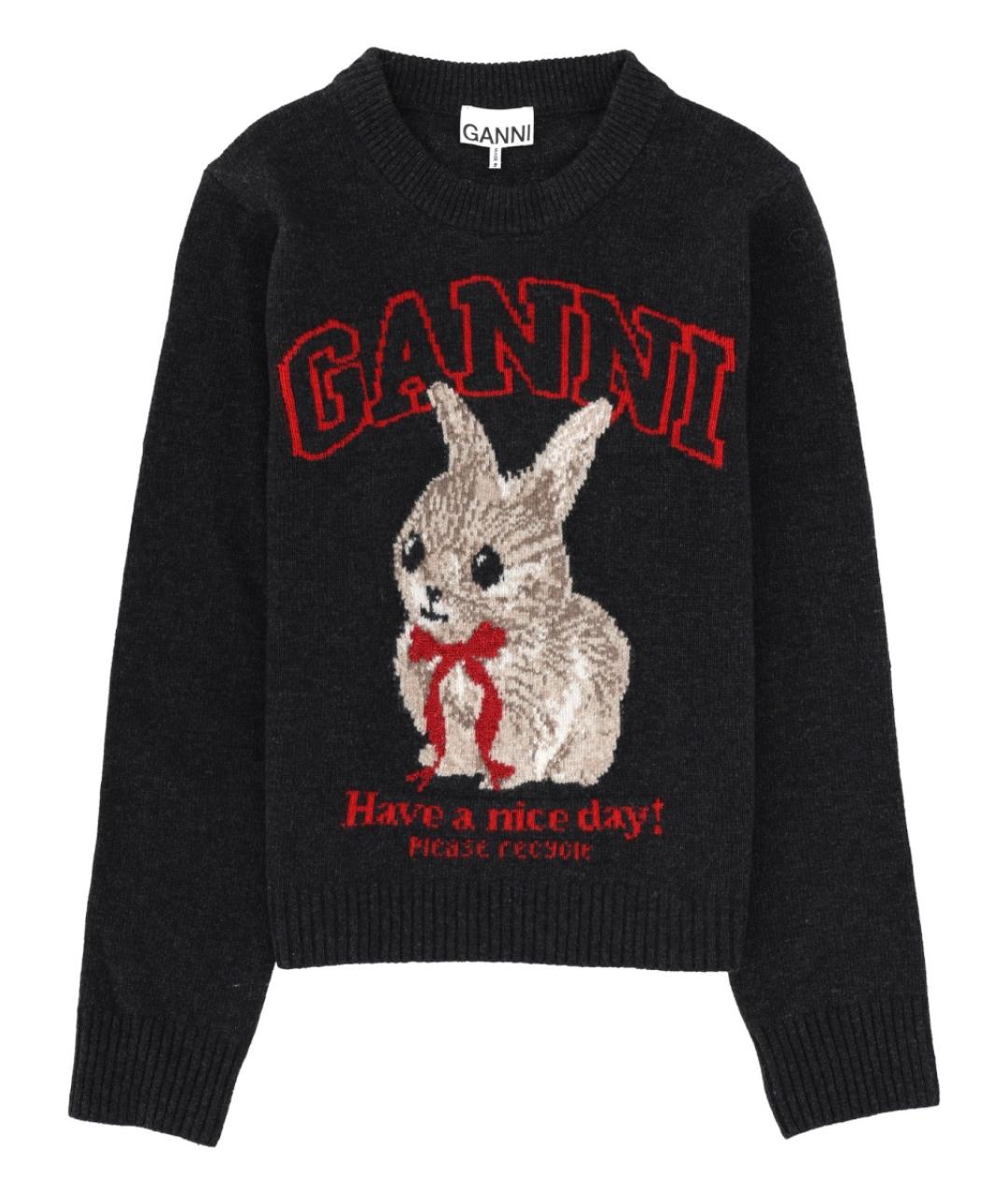 GANNI Мульти шерстяной джемпер / свитер, фото 1