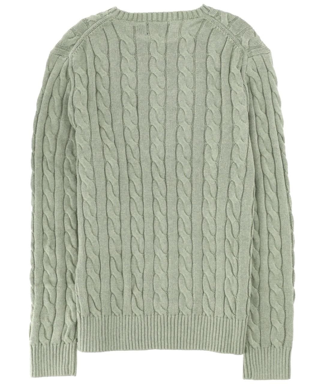 POLO RALPH LAUREN Зеленый хлопковый джемпер / свитер, фото 2