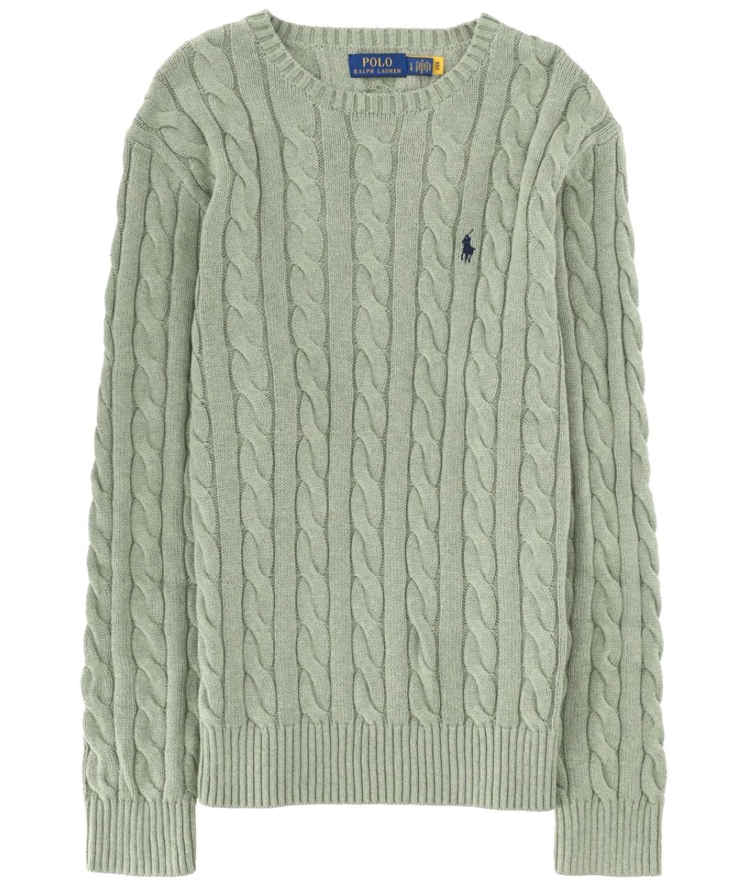 POLO RALPH LAUREN Зеленый хлопковый джемпер / свитер, фото 1