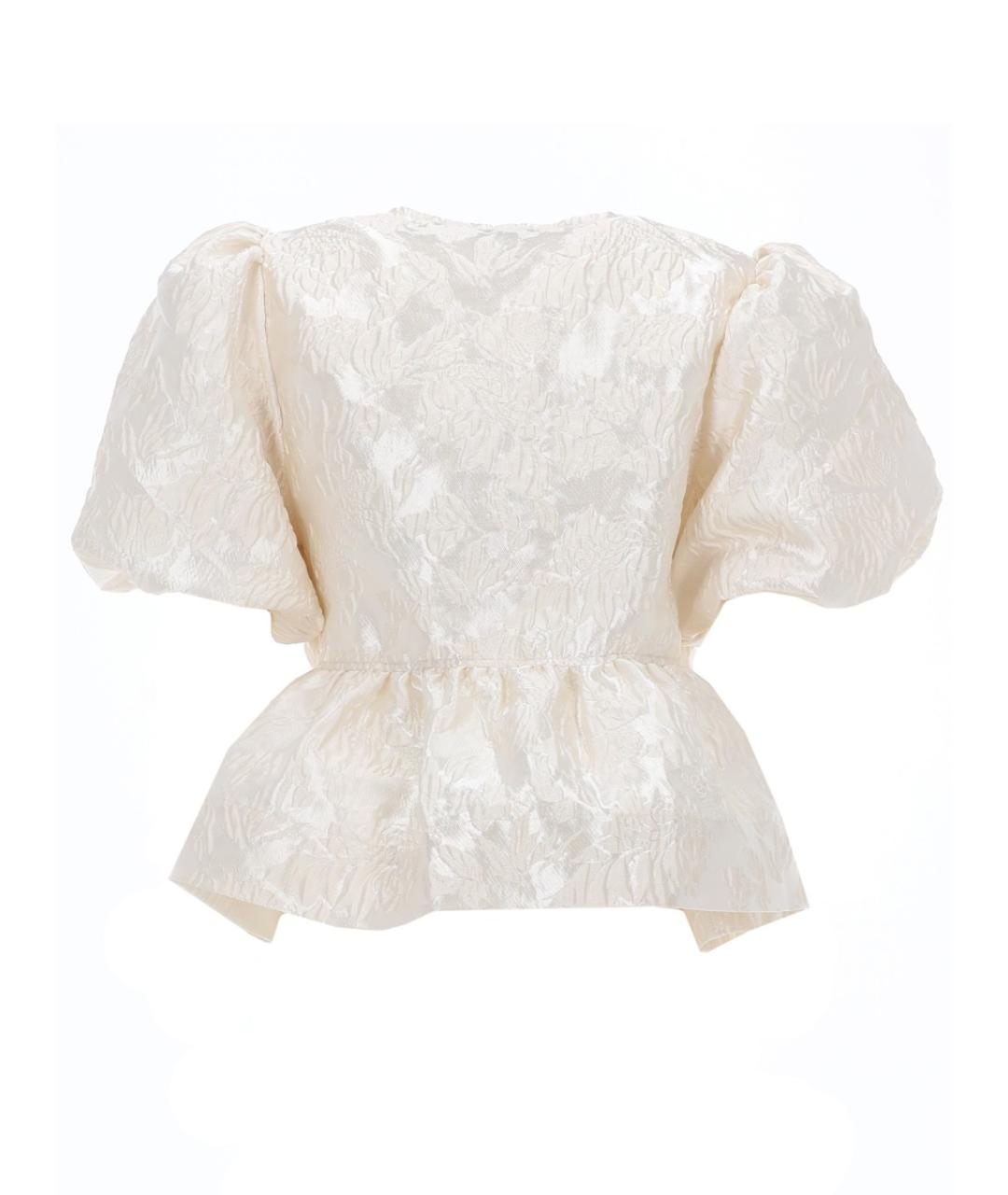 GANNI Белая полиэстеровая блузы, фото 2