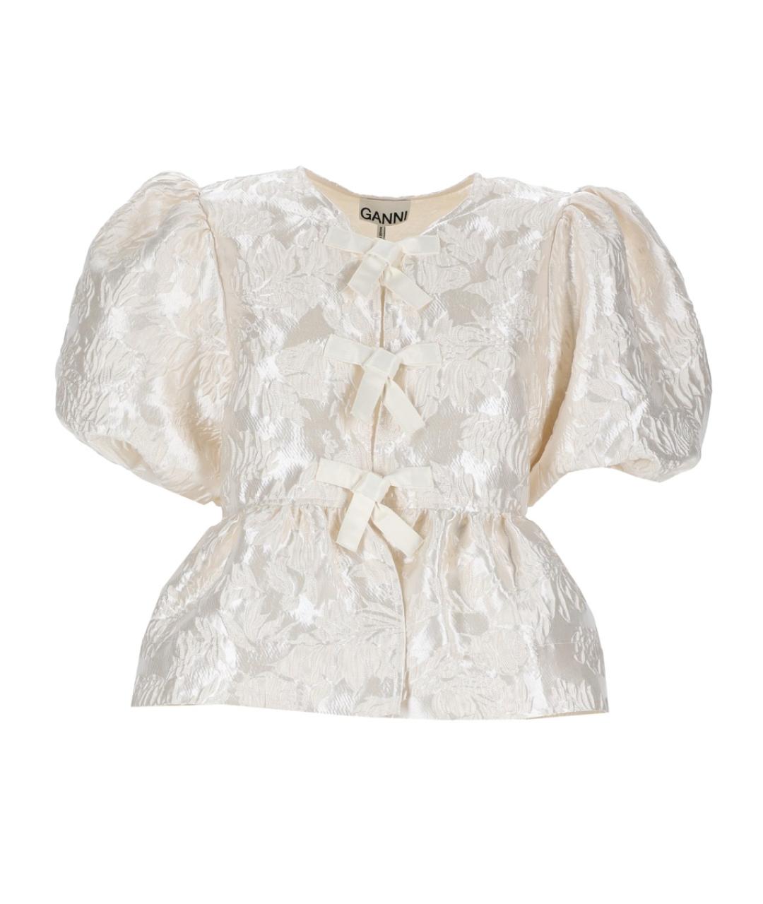 GANNI Белая полиэстеровая блузы, фото 1