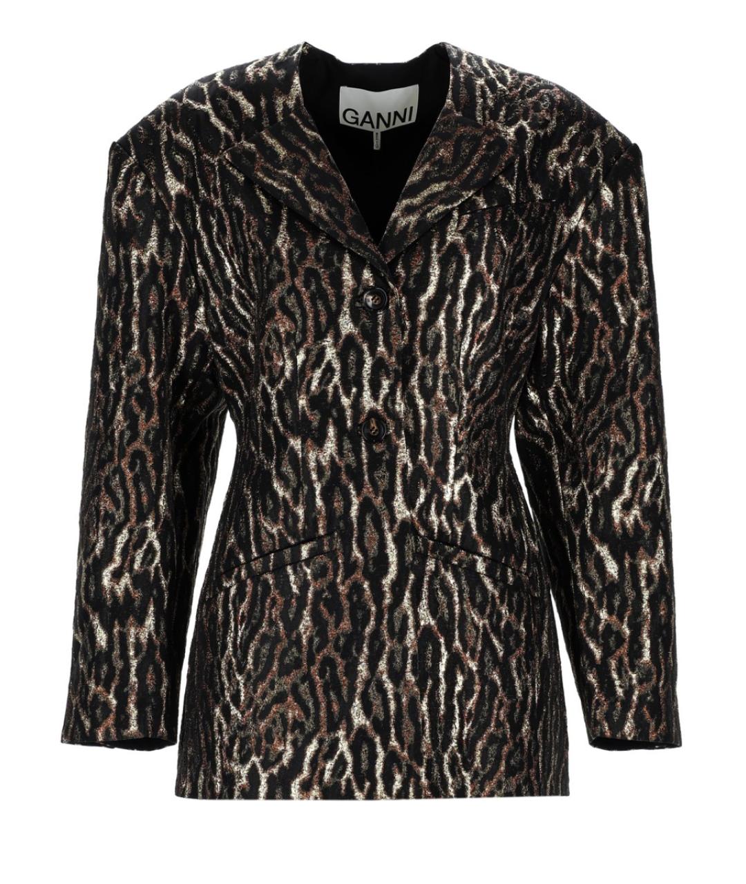 GANNI Мульти полиэстеровый жакет/пиджак, фото 1