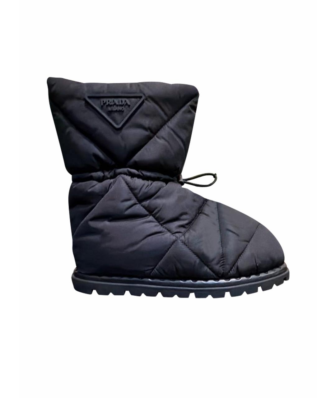 PRADA Черные синтетические полусапоги, фото 1