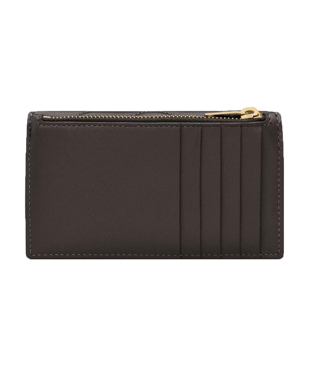 SAINT LAURENT Серый кожаный кошелек, фото 2