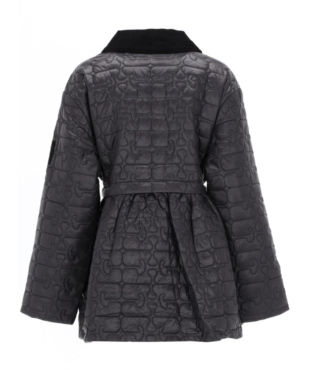 GANNI Черный полиамидовый тренч/плащ, фото 2