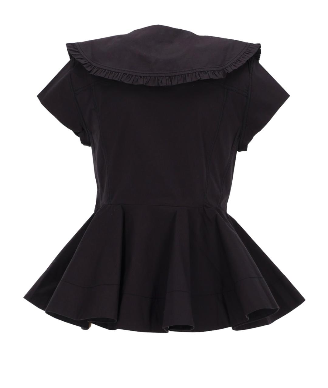 GANNI Черная хлопковая блузы, фото 2