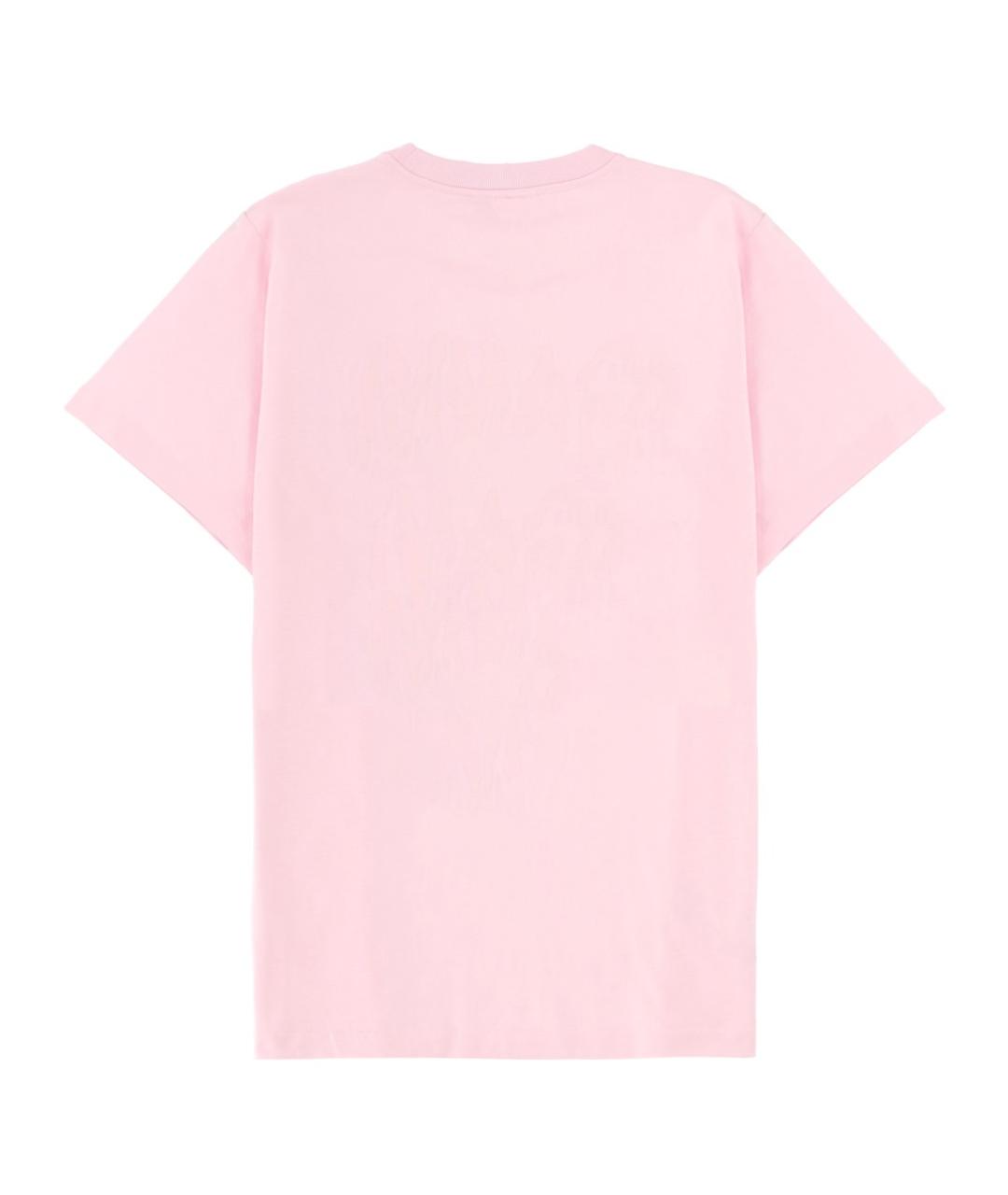GANNI Розовая хлопковая футболка, фото 2