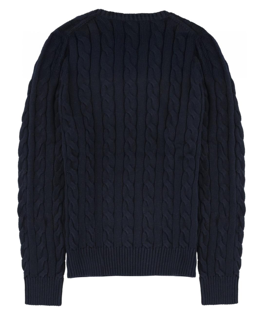 POLO RALPH LAUREN Синий хлопковый джемпер / свитер, фото 2