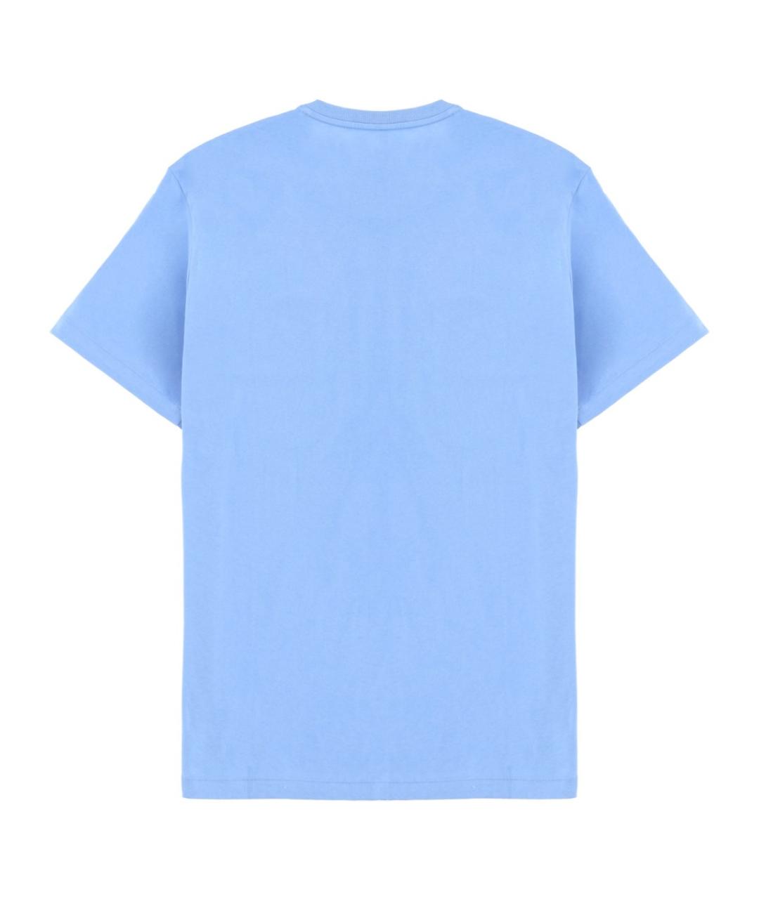 POLO RALPH LAUREN Синяя хлопковая футболка, фото 2