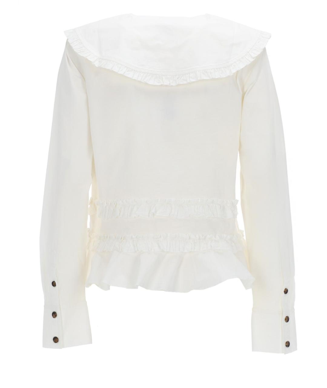 GANNI Белая хлопковая блузы, фото 2