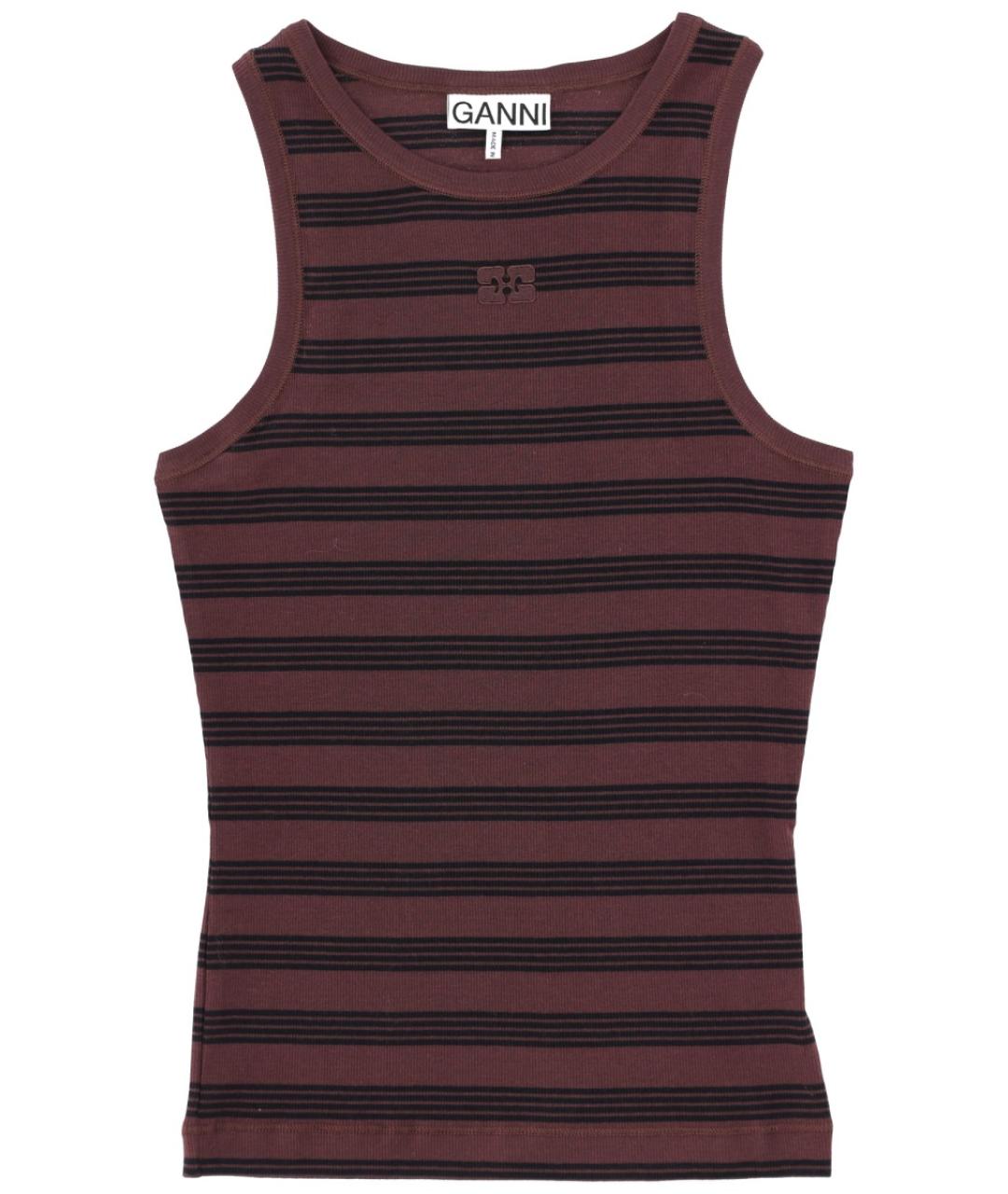 GANNI Мульти хлопковая майка, фото 1