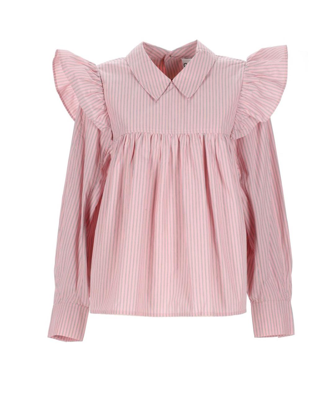 GANNI Розовая хлопковая блузы, фото 1