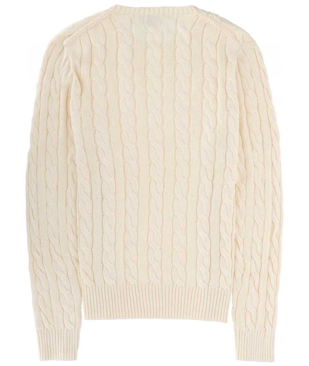 POLO RALPH LAUREN Белый хлопковый джемпер / свитер, фото 2