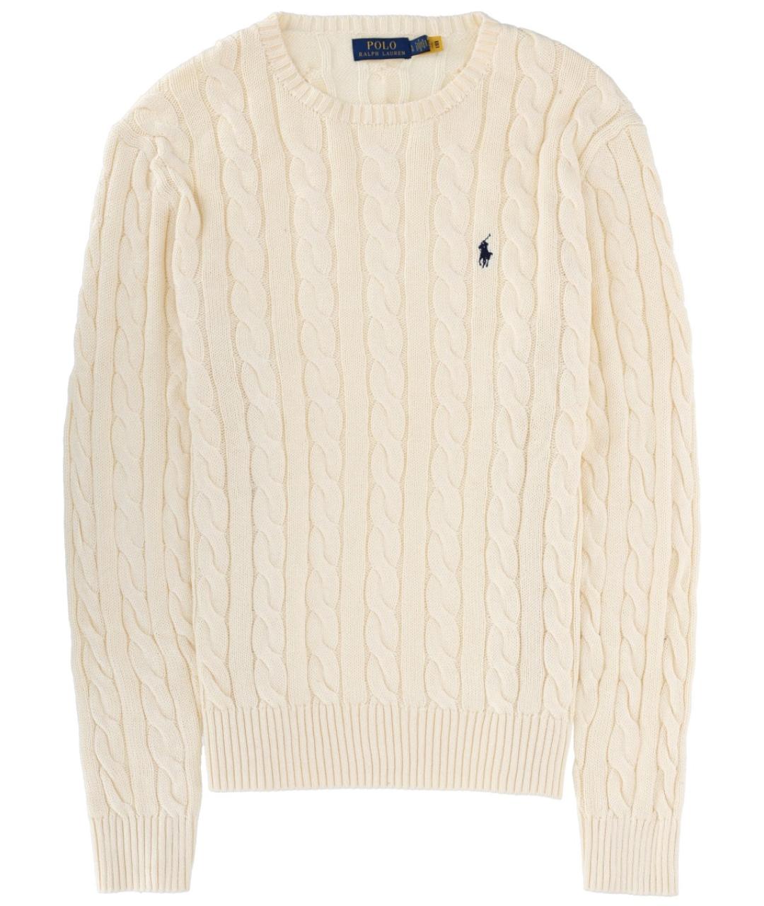 POLO RALPH LAUREN Белый хлопковый джемпер / свитер, фото 1