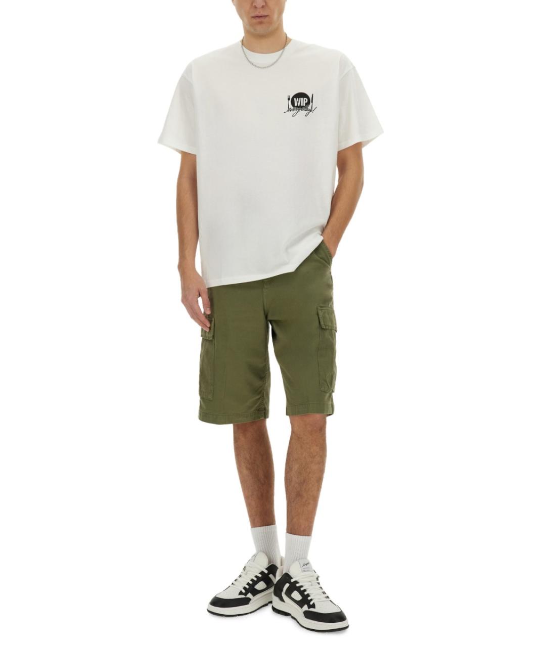 CARHARTT WIP Зеленые хлопковые шорты, фото 3