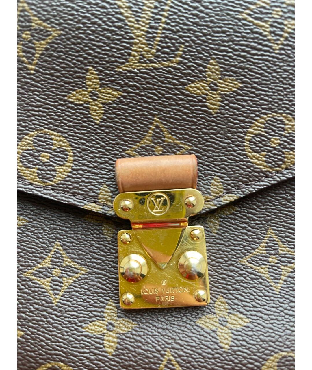 LOUIS VUITTON Коричневая кожаная сумка тоут, фото 5