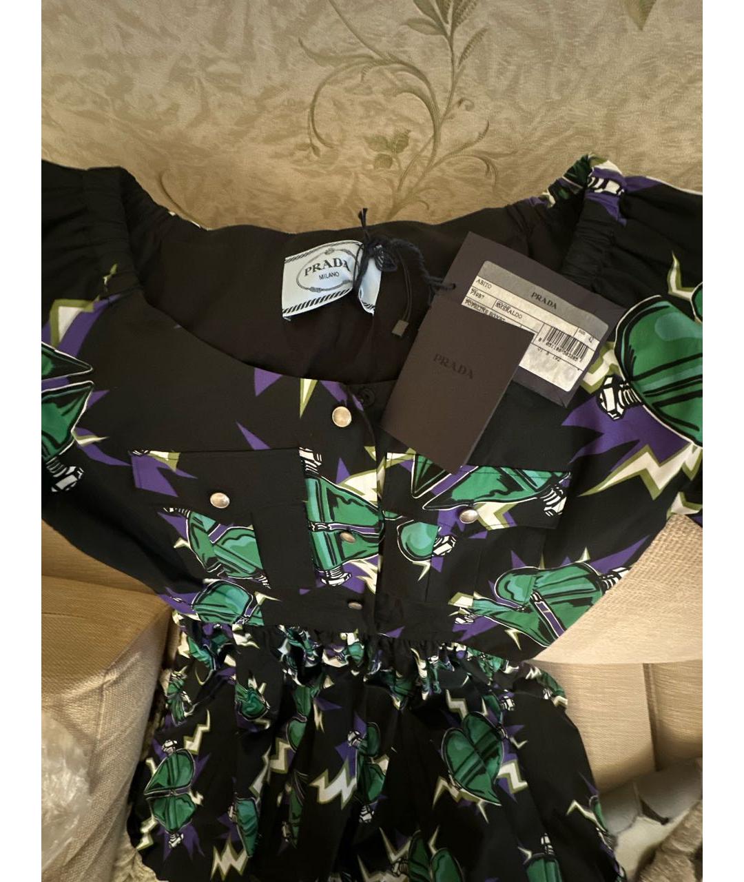 PRADA Мульти хлопковое повседневное платье, фото 2