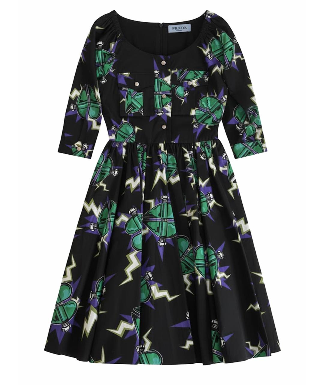 PRADA Мульти хлопковое повседневное платье, фото 4