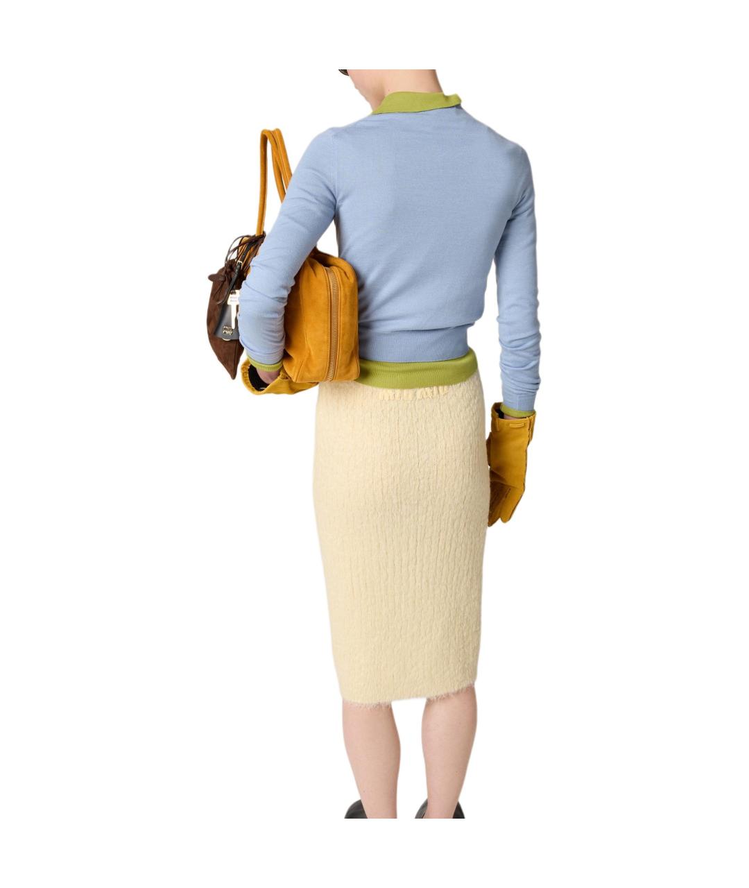 MIU MIU Синий кашемировый джемпер / свитер, фото 3