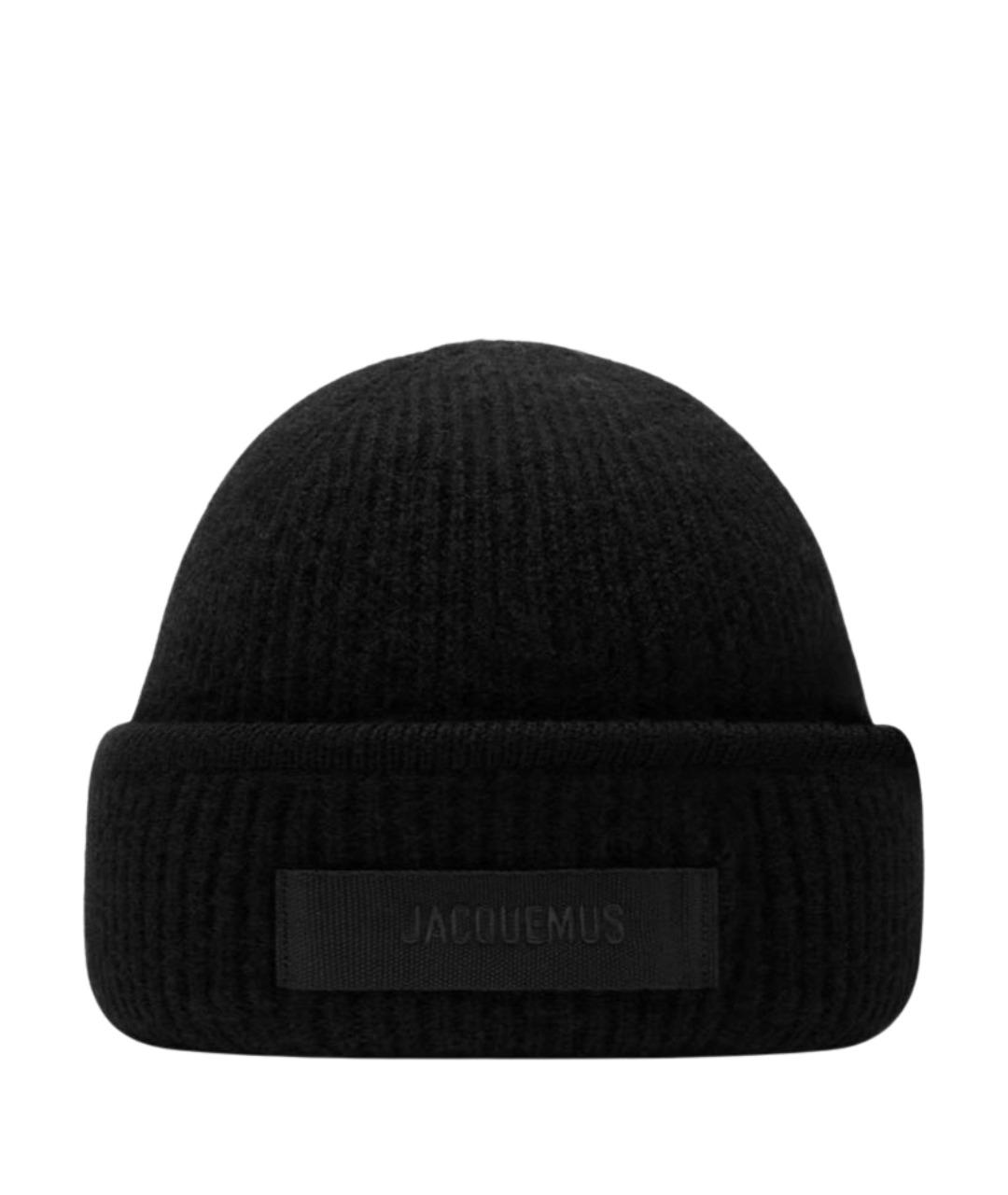 JACQUEMUS Черная шерстяная шапка, фото 1