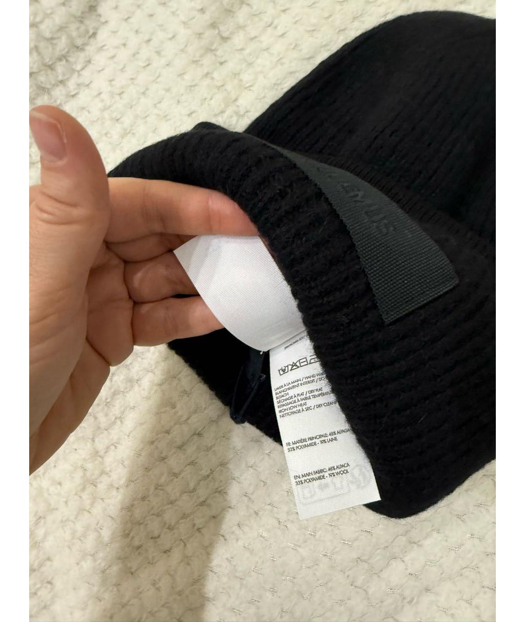 JACQUEMUS Черная шерстяная шапка, фото 5