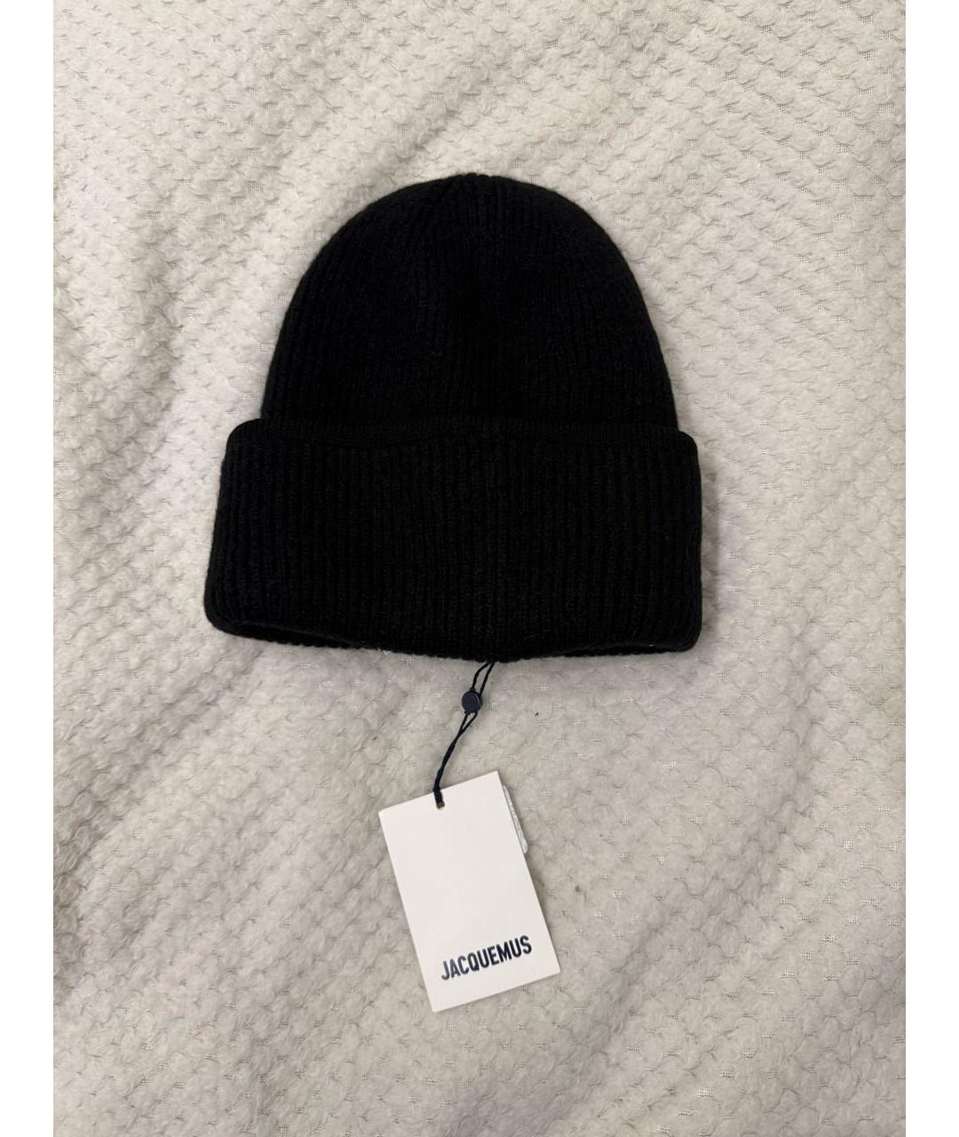 JACQUEMUS Черная шерстяная шапка, фото 6