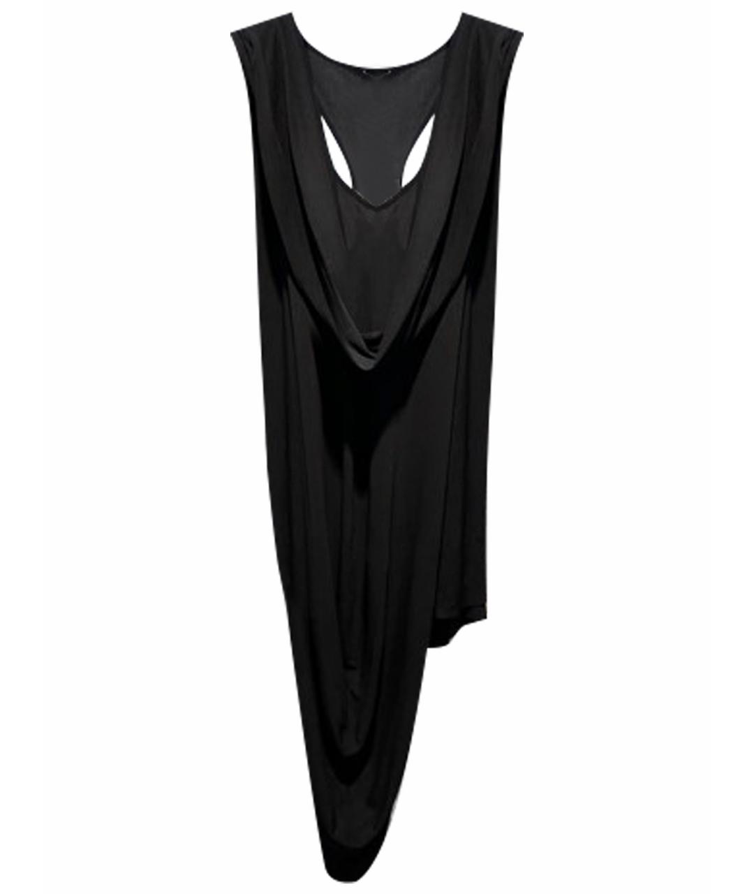 ALEXANDER MCQUEEN Черное вискозное коктейльное платье, фото 1