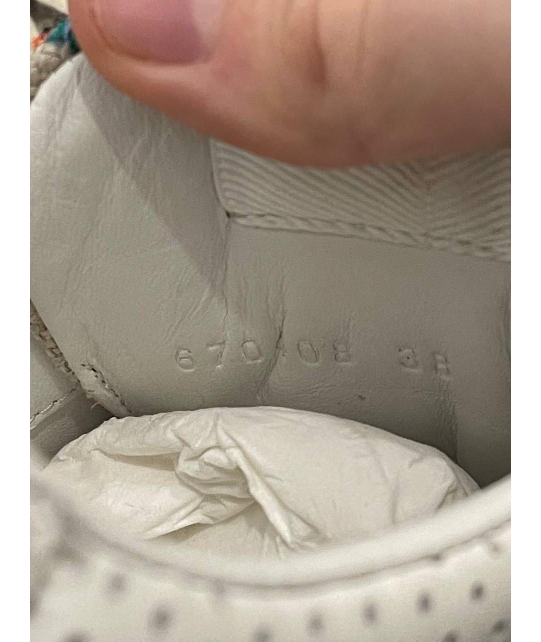 GUCCI Белые кожаные кеды, фото 5