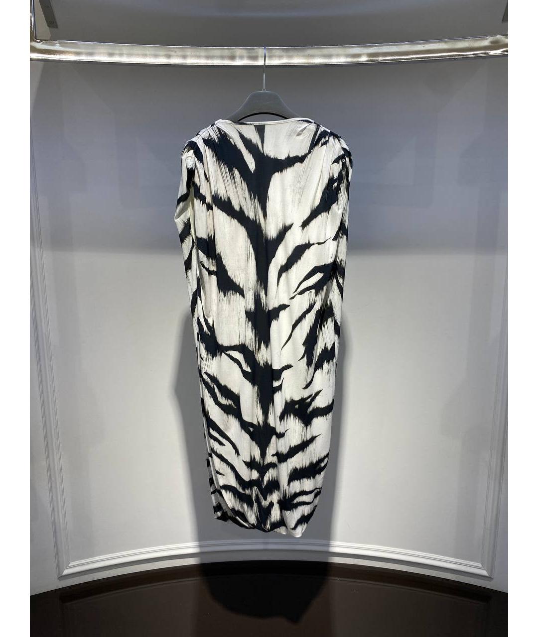 ALEXANDER MCQUEEN Белое шелковое коктейльное платье, фото 3