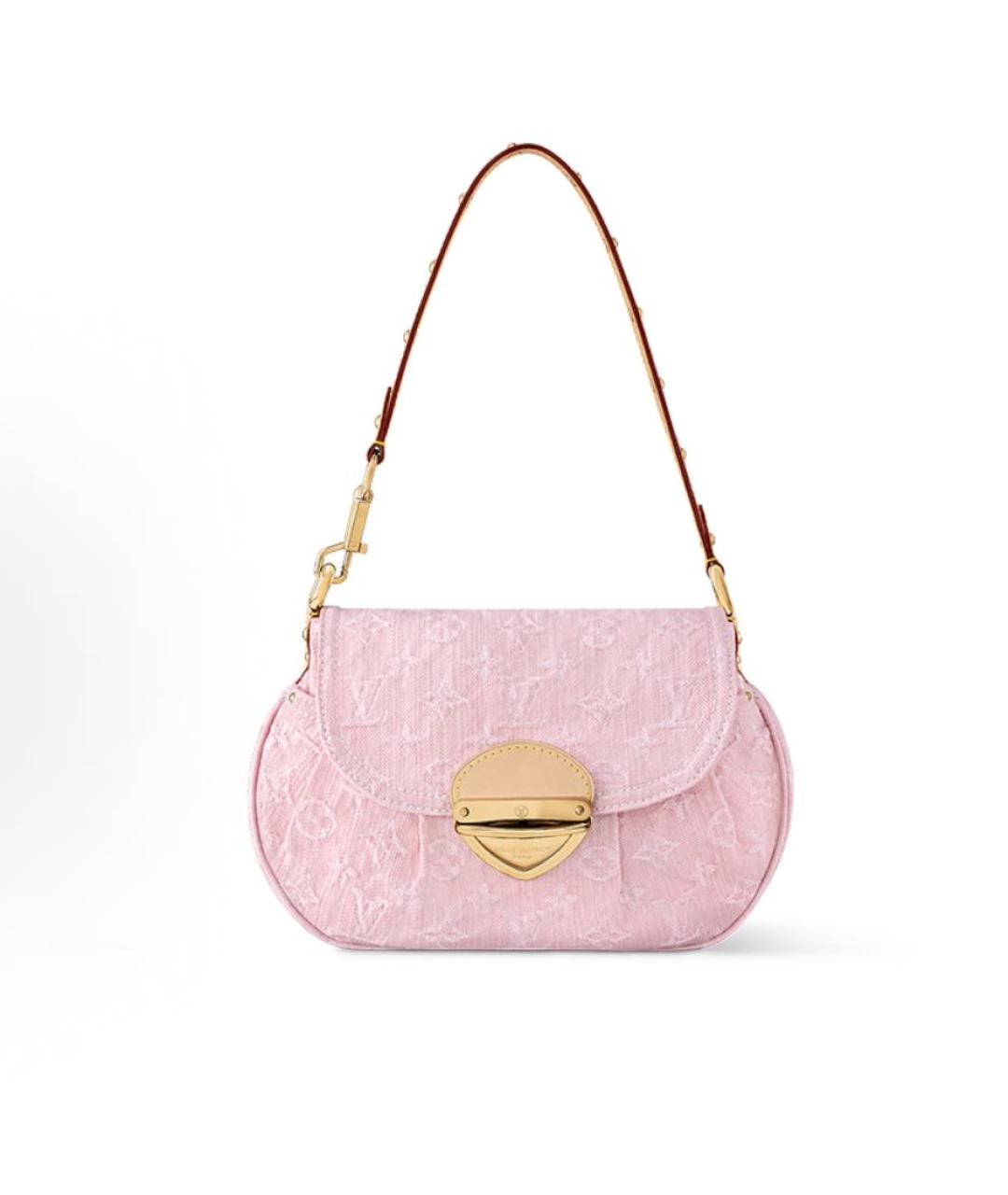 LOUIS VUITTON Розовая деним сумка через плечо, фото 5