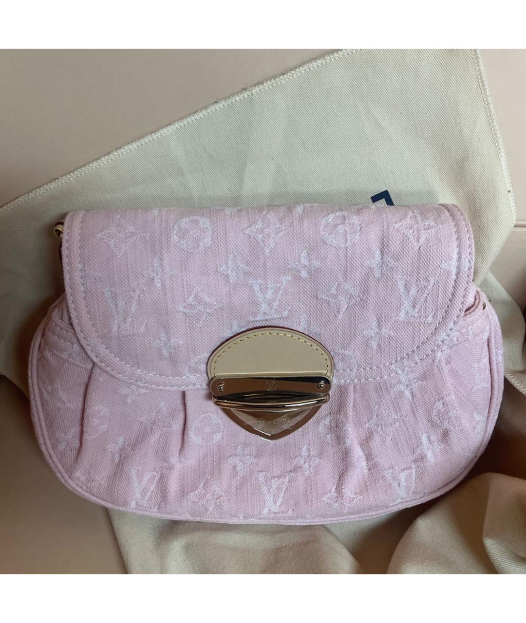 LOUIS VUITTON Розовая деним сумка через плечо, фото 4