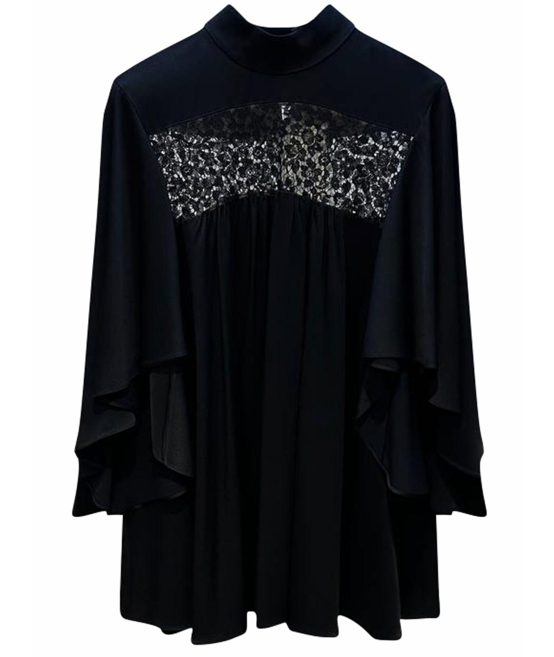 ALEXANDER MCQUEEN Черная ацетатная блузы, фото 1