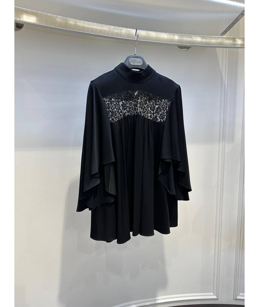 ALEXANDER MCQUEEN Черная ацетатная блузы, фото 2