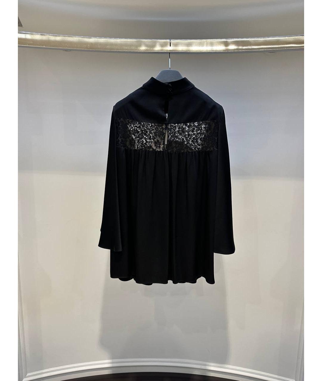 ALEXANDER MCQUEEN Черная ацетатная блузы, фото 3