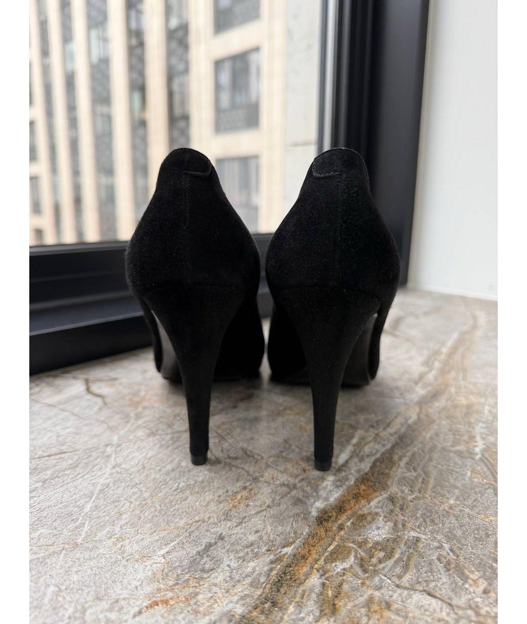 HERMES Черные замшевые туфли, фото 4