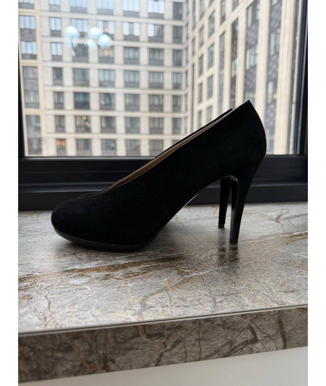 HERMES Черные замшевые туфли, фото 6
