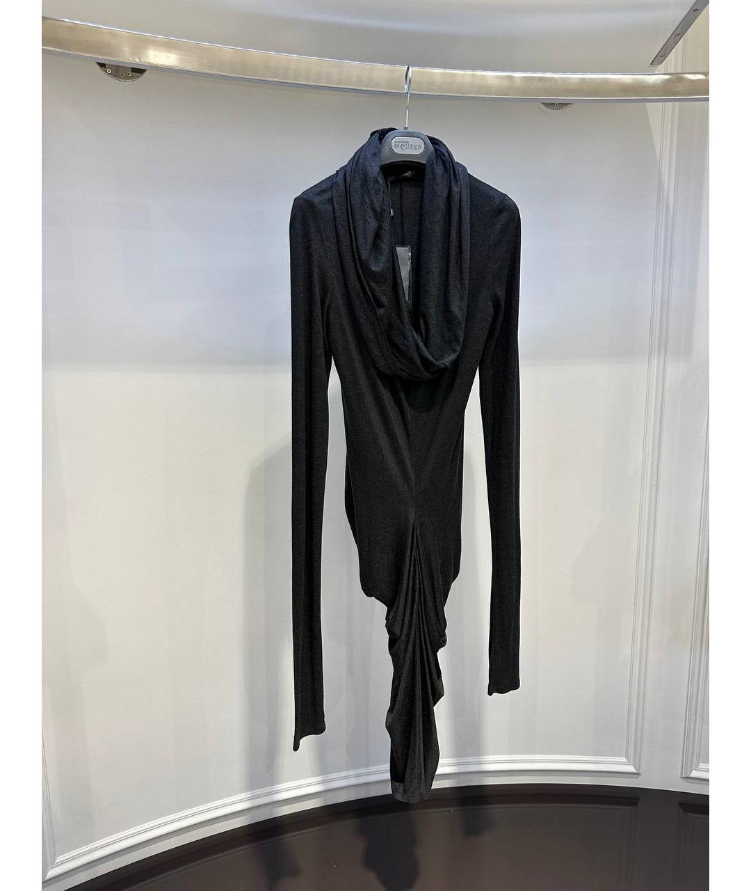 ALEXANDER MCQUEEN Черное вискозное вечернее платье, фото 2