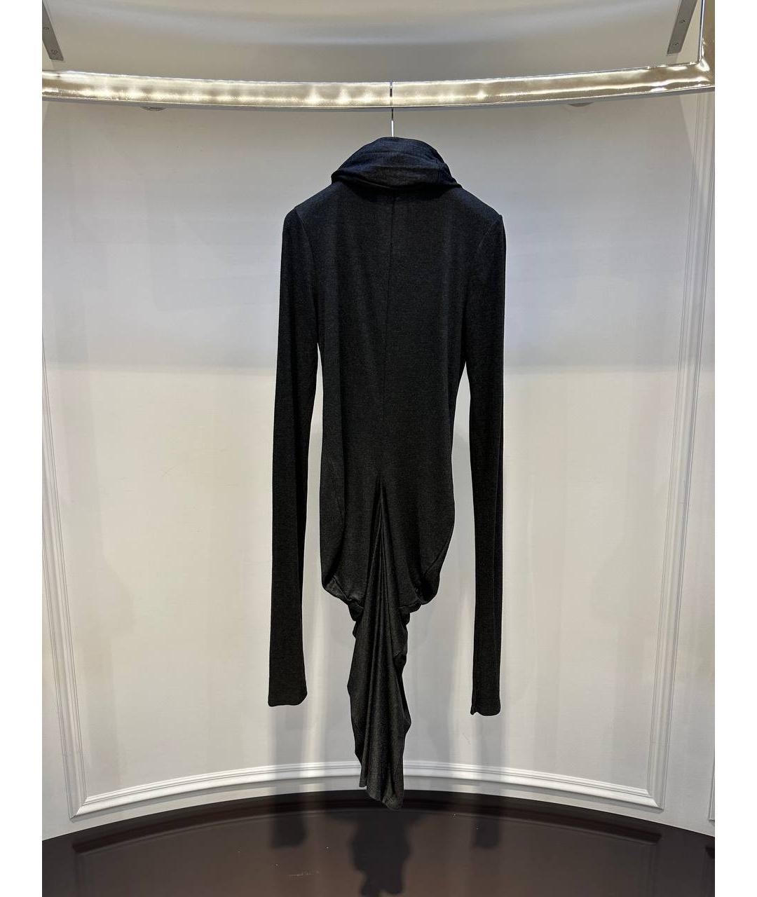 ALEXANDER MCQUEEN Черное вискозное вечернее платье, фото 3