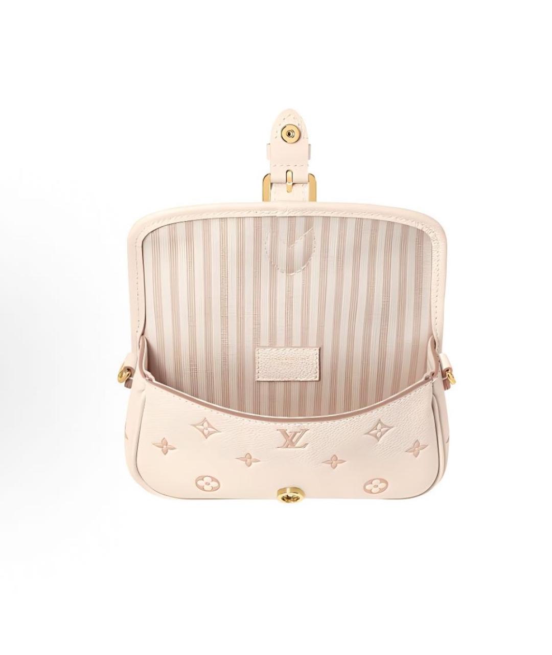 LOUIS VUITTON Белая кожаная сумка с короткими ручками, фото 4