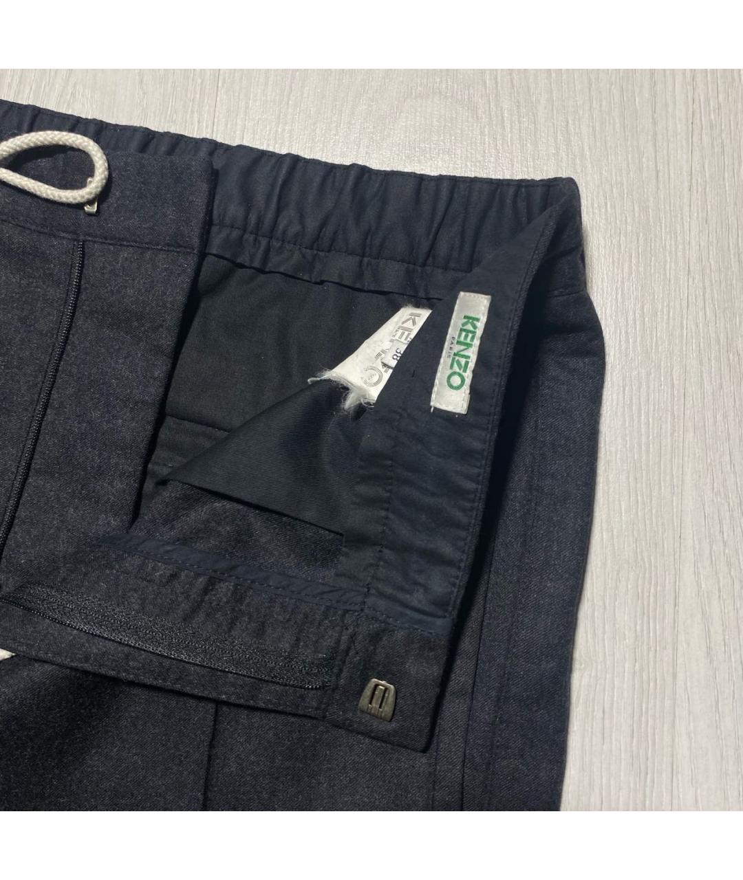 KENZO Антрацитовые брюки узкие, фото 5