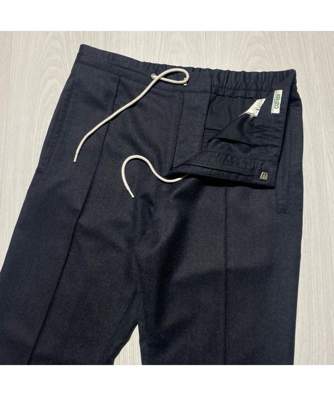 KENZO Антрацитовые брюки узкие, фото 4