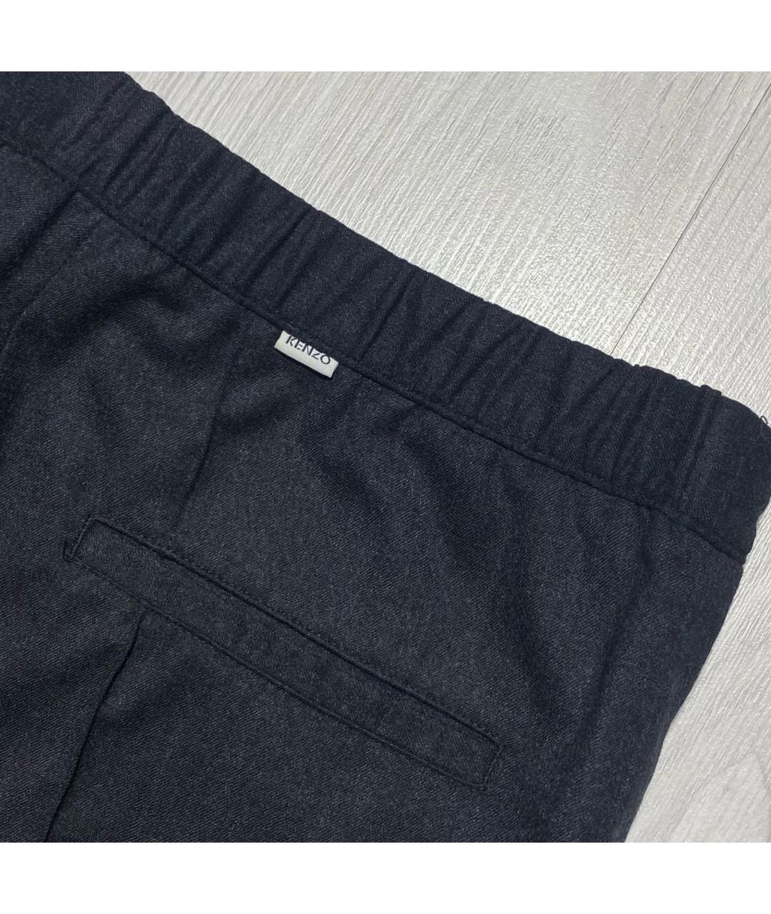 KENZO Антрацитовые брюки узкие, фото 8