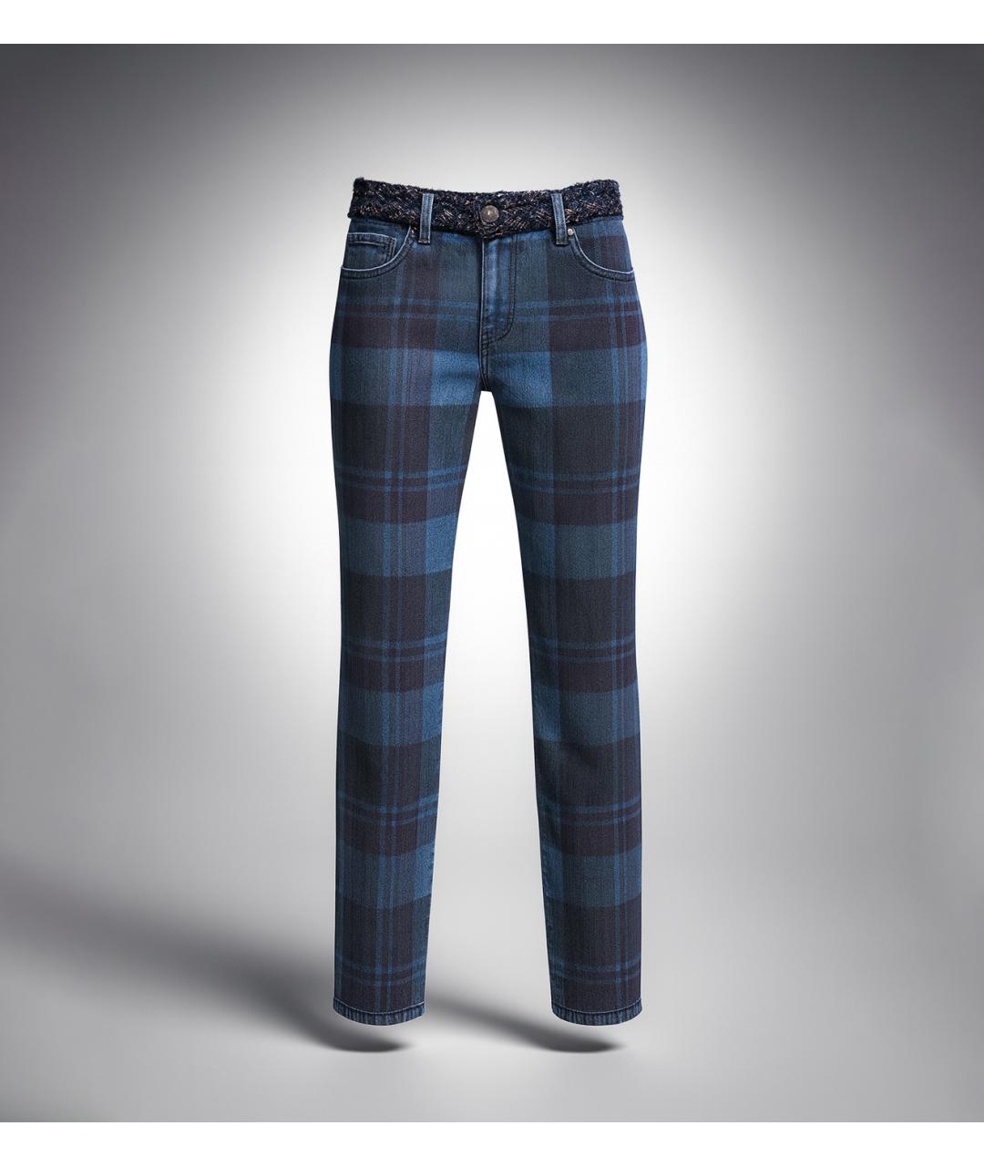 CHANEL Темно-синие хлопковые прямые джинсы, фото 7