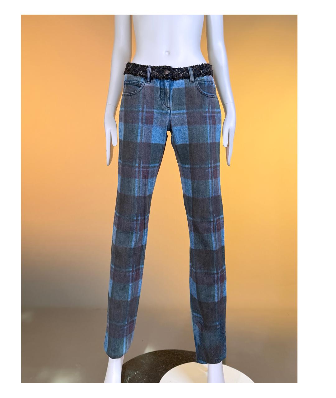 CHANEL Темно-синие хлопковые прямые джинсы, фото 5